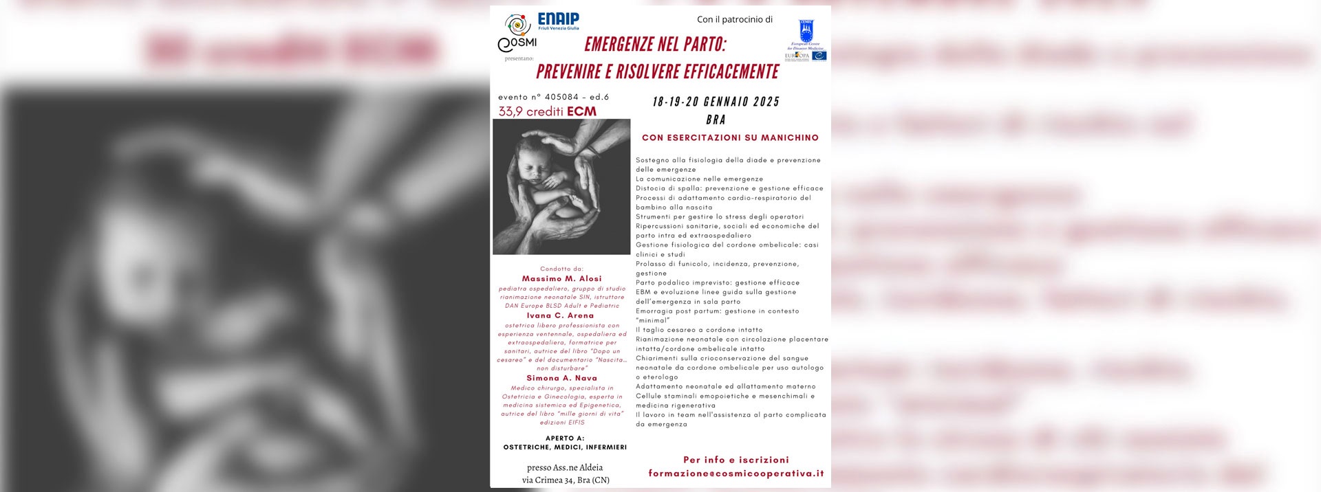Emergenze nel parto: prevenire e risolvere efficacemente Bra Cuneo