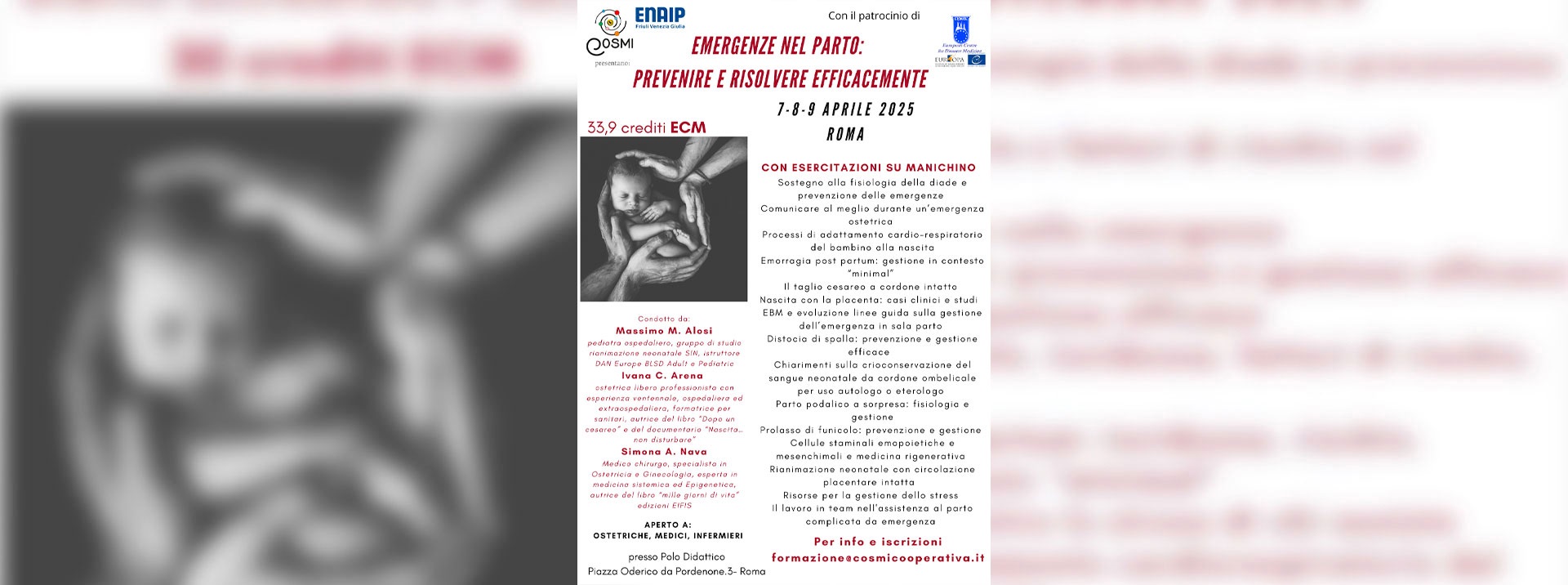 Emergenze nel parto: prevenire e risolvere efficacemente ROMA