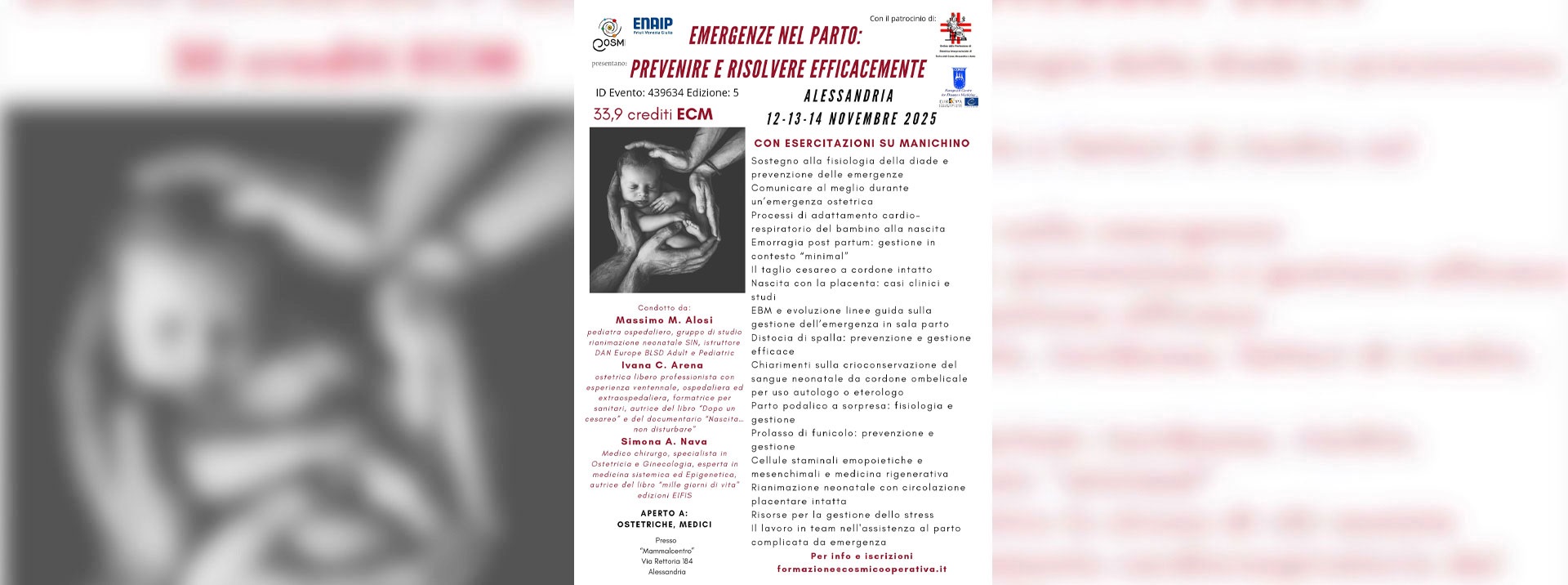 Emergenze nel parto: prevenire e risolvere efficacemente ALESSANDRIA